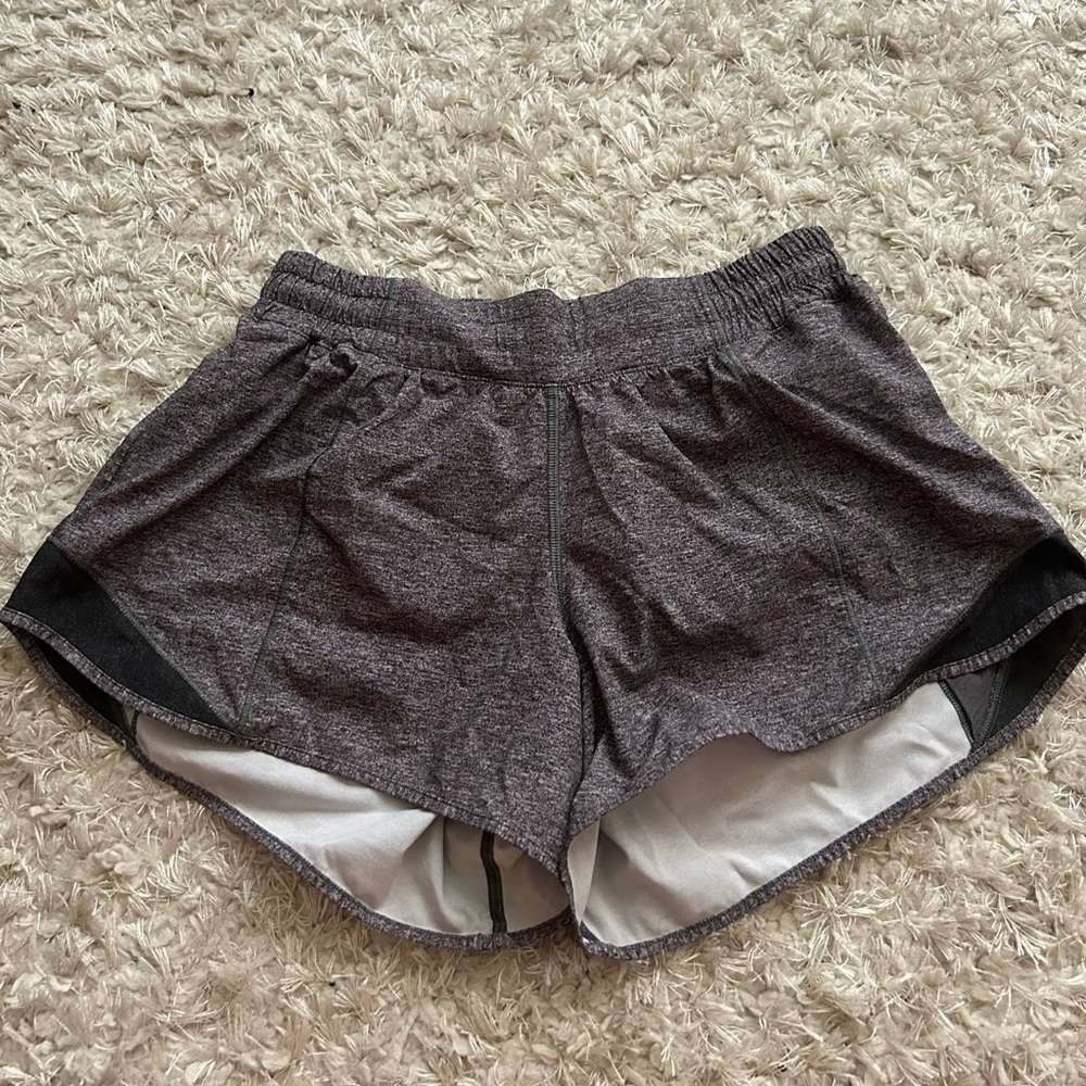 Heather Gray Lululemon 4 inch inseam shorts